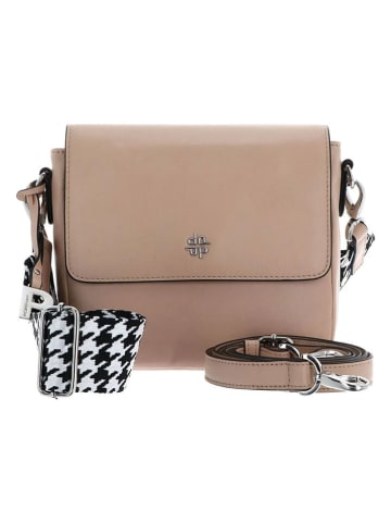 PICARD Leder-Umhängetasche in Beige - (B)19 x (H)16 x (T)6 cm