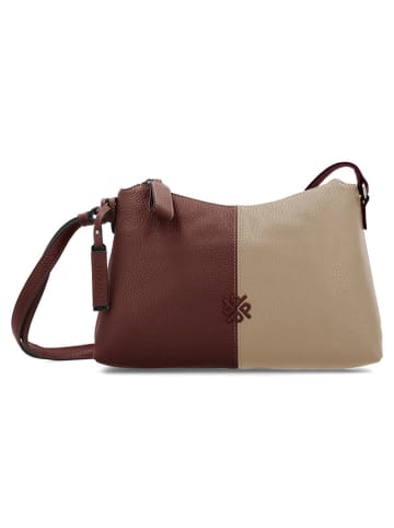 PICARD Leder-Umhängetasche "Match" in Bordeaux/ Beige - (B)27,5 x (H)17 x (T)8 cm