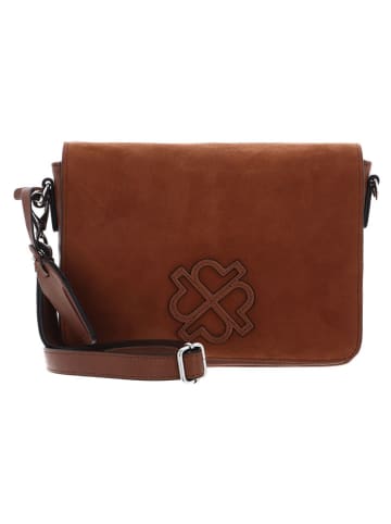 PICARD Leder-Umhängetasche "Donna" in Cognac - (B)22 x (H)16 x (T)6 cm