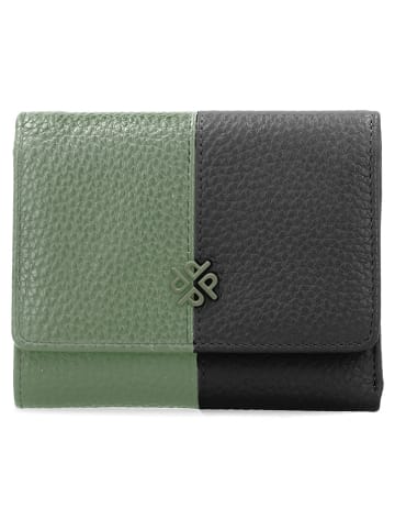 PICARD Leder-Geldbörse "Match 1" in Grün/ Schwarz - (B)13 x (H)11 x (T)2 cm