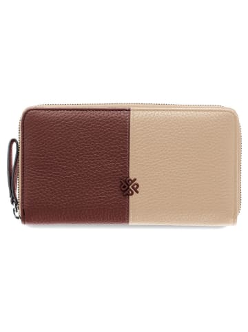 PICARD Leder-Geldbörse "Match 1" in Bordeaux/ Beige - (B)19 x (H)10 x (T)2 cm