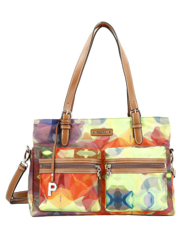 PICARD Schultertasche in Bunt/ Camel - (B)35 x (H)24 x (T)14 cm