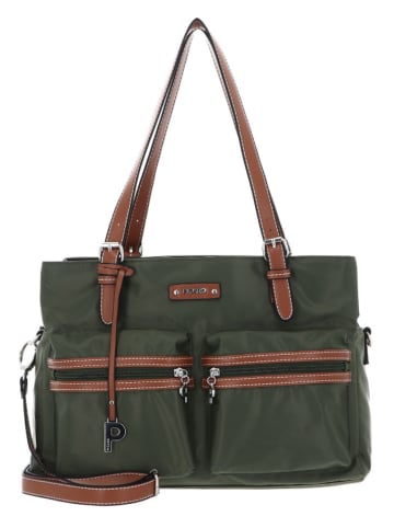 PICARD Schultertasche in Dunkelgrün - (B)35 x (H)24 x (T)14 cm