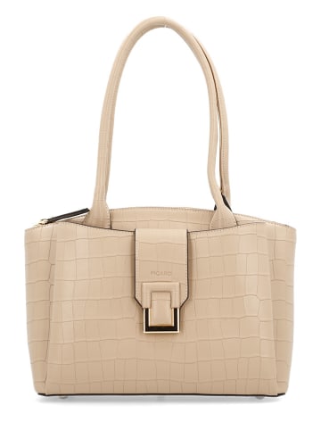 PICARD Schultertasche "Cocco" in Beige - (B)34 x (H)24 x (T)12 cm