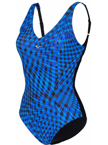Arena Shape-Badeanzug in Blau/ Schwarz