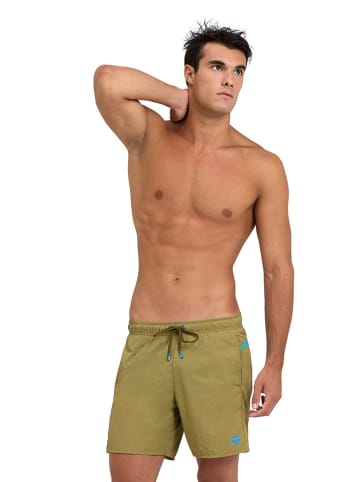 Arena Badeshorts in Braun/ Türkis