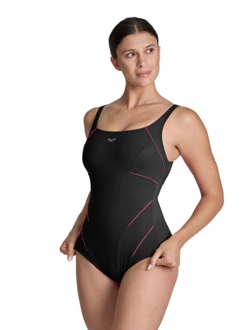 Arena Badeanzug in Schwarz/ Pink