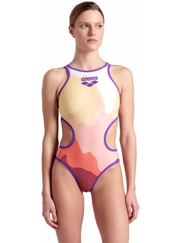 Arena Strój kąpielowy w kolorze fioletowo-biało-żółtym