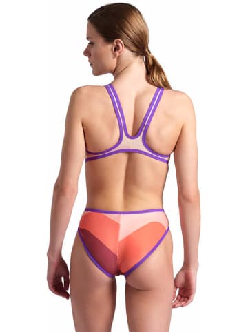 Arena Badeanzug in Lila/ Weiß/ Gelb