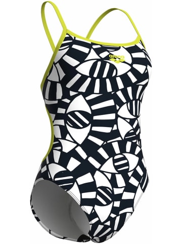 Arena Strój kąpielowy w kolorze żółto-czarno-białym