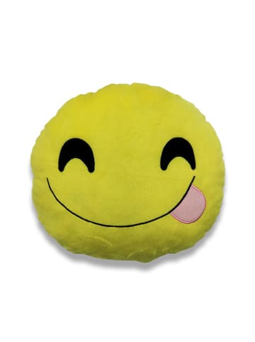 Thumbs Up Kussen "Mad Monkey Smiley" geel