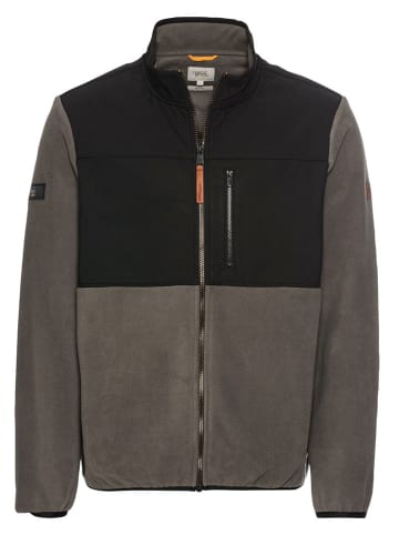 Camel Active Fleecejacke in Grau/ Schwarz
