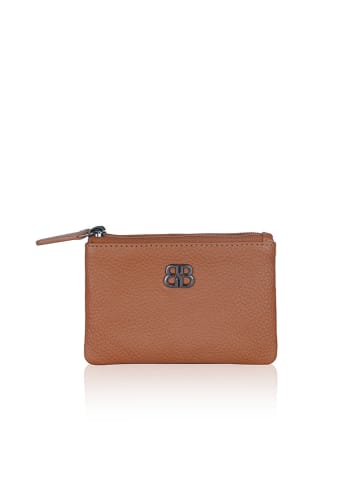 Bellicci Leder-Geldbörse "Camber" in Hellbraun - (B)11 x (H)7 x (T)2 cm