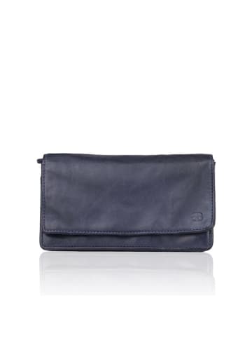 Bellicci Leder-Geldbörse "Cosette" in Dunkelblau - (B)17 x (H)10 x (T)3 cm