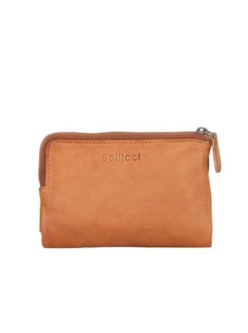 Bellicci Leren portemonnee "Connie" lichtbruin - (B)9 x (H)17 x (D)3 cm