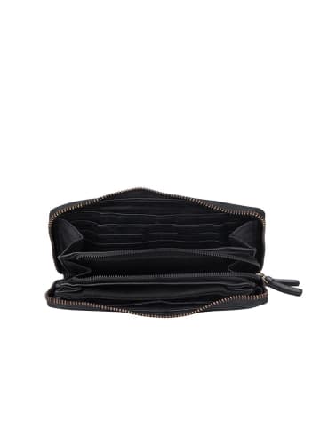 Bellicci Leder-Geldbörse "Chalice" in Schwarz - (B)19 x (H)10 x (T)3 cm