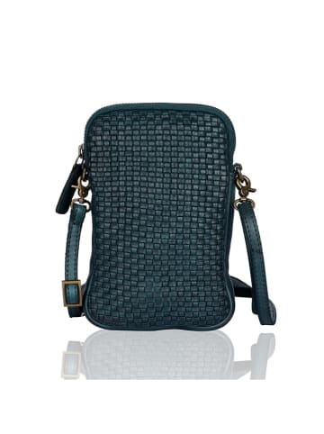 Bellicci Leder-Handytasche "Everly" in Dunkelblau - (B)11 x (H)19 x (T)2 cm