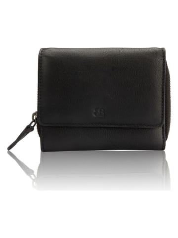 Bellicci Leder-Geldbörse "Kelda" in Schwarz - (B)20 x (H)10 x (T)3,5 cm