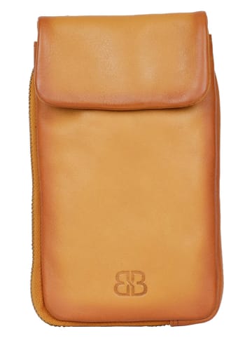 Bellicci Leder-Handytasche "Kia" in Orange - (B)11 x (H)19 x (T)2 cm