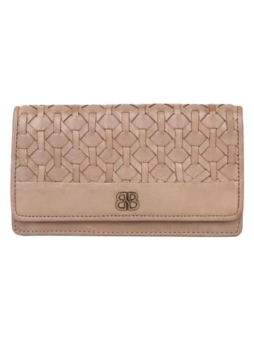 Bellicci Leder-Geldbörse "Perla" in Taupe - (B)17,5 x (H)10 x (T)3 cm