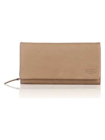 SPARWELL Leder-Geldbörse "Olena" in Beige - (B)19 x (H)9,5 x (T)3,5 cm