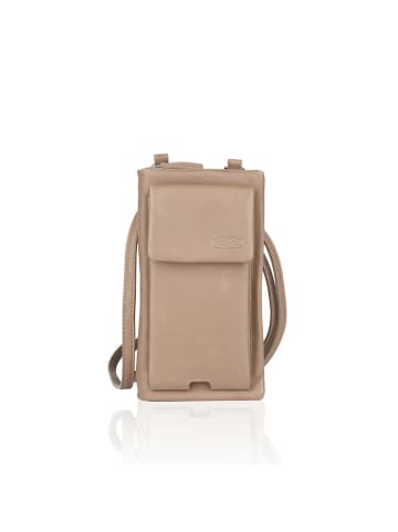 Bellicci Leder-Handytasche "Offbeat onita" in Beige - (B)10 x (H)19 x (T)5 cm