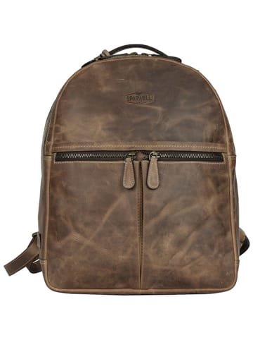 SPARWELL Leder-Rucksack "Trendy Tory" in Hellbraun - (B)27 x (H)33 x (T)9 cm