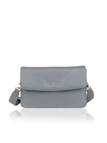 Bellicci Leren schoudertas "Caprisha" lichtblauw - (B)24 x (H)15 x (D)7 cm