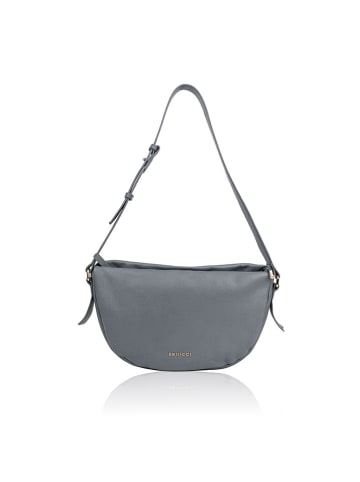 Bellicci Leder-Schultertasche "Caira" in Hellblau - (B)35 x (H)21 x (T)8 cm