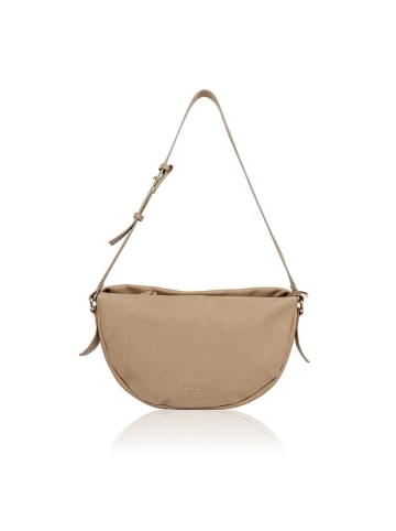 Bellicci Leder-Schultertasche "Caira" in Beige - (B)35 x (H)21 x (T)8 cm