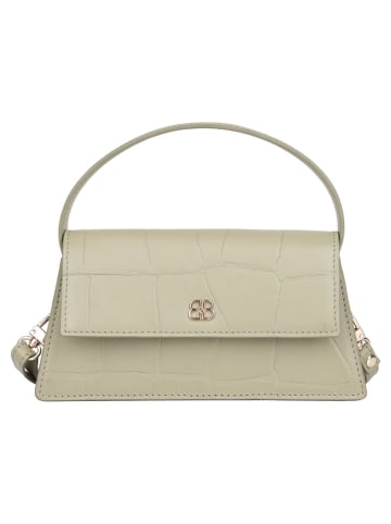 Bellicci Leder-Henkeltasche "Vicky" in Grün - (B)22 x (H)11 x (T)6 cm