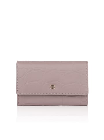 Bellicci Leder-Geldbörse "Velora" in Lila - (B)17 x (H)10 x (T)3 cm