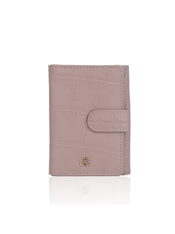 Bellicci Leder-Geldbörse "Venesa" in Lila - (B)9 x (H)13 x (T)3 cm