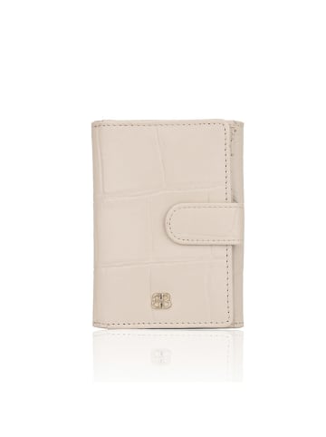 Bellicci Leder-Geldbörse "Venesa" in Creme - (B)19 x (H)13 x (T)3 cm