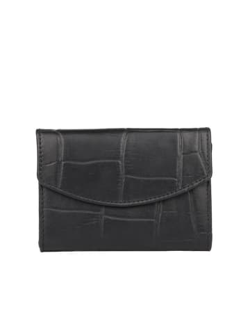 Bellicci Leder-Geldbörse "Venesa" in Schwarz - (B)9 x (T)3 cm
