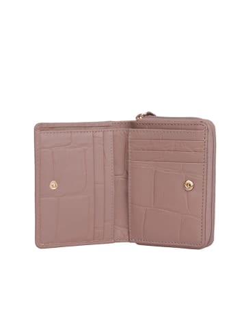 Bellicci Skórzany portfel "Veneta" w kolorze fioletowym - 11 x 8 x 2 cm