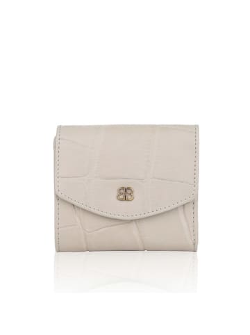 Bellicci Leder-Geldbörse "Venus" in Creme - (B)10 x (H)9 x (T)2 cm