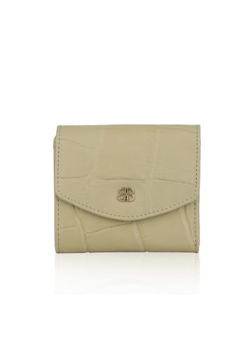 Bellicci Leder-Geldbörse "Venus" in Beige - (B)10 x (H)9 x (T)2 cm