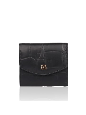Bellicci Leder-Geldbörse "Venus" in Schwarz - (B)10 x (H)9 x (T)2 cm