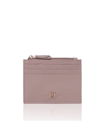 Bellicci Leder-Geldbörse "Viveca" in Lila - (B)11 x (H)8 x (T)1 cm