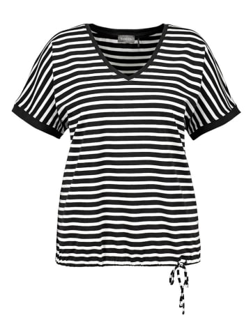 SAMOON Shirt in Schwarz/ Weiß