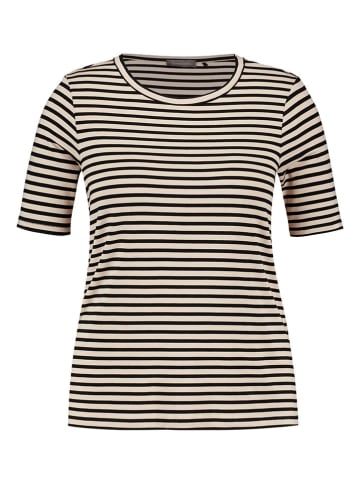 SAMOON Shirt in Beige/ Schwarz