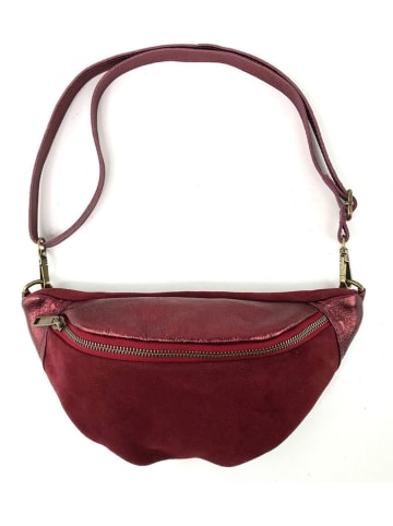 Marlon Leder-Brustbeutel in Bordeaux - (B)29 x (H)13 x (T)8 cm