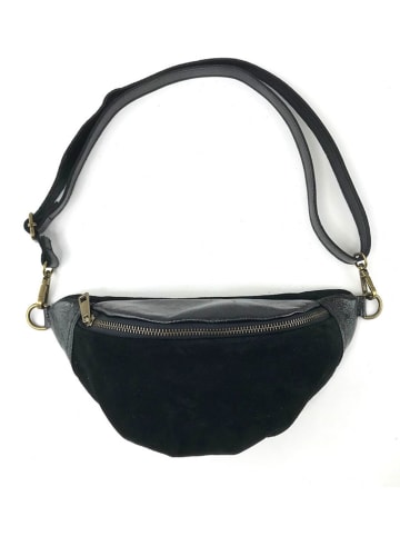 Marlon Leren borstbuidel zwart - (B)29 x (H)13 x (D)8 cm