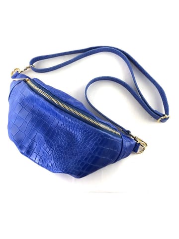 Marlon Leder-Brustbeutel in Blau - (B)30 x (H)14 x (T)9 cm