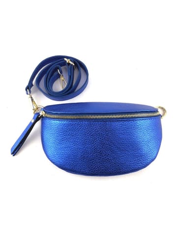 Marlon Leder-Brustbeutel in Blau - (B)23 x (H)13 x (T)6 cm