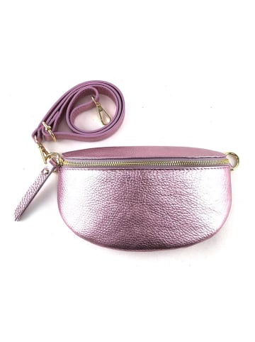 Marlon Leder-Brustbeutel in Rosa - (B)23 x (H)13 x (T)6 cm