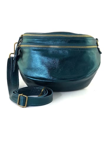 Marlon Leder-Brustbeutel in Dunkelblau - (B)27 x (H)18 x (T)13 cm
