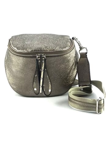 Marlon Leder-Brustbeutel in Taupe - (B)24 x (H)19 x (T)16 cm