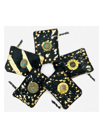 Marlon Leder-Geldbeutel in Schwarz - (B)14 x (H)10 x (T)1 cm